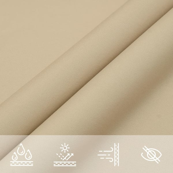 vidaXL Solseil oxfordstoff rektangulær 3x4,5 m beige