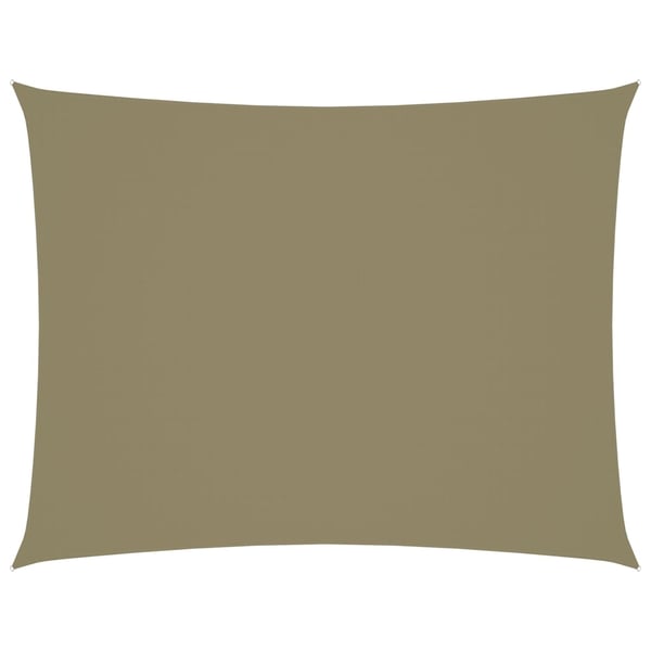vidaXL solsejl 3x4 m rektangulær oxfordstof beige