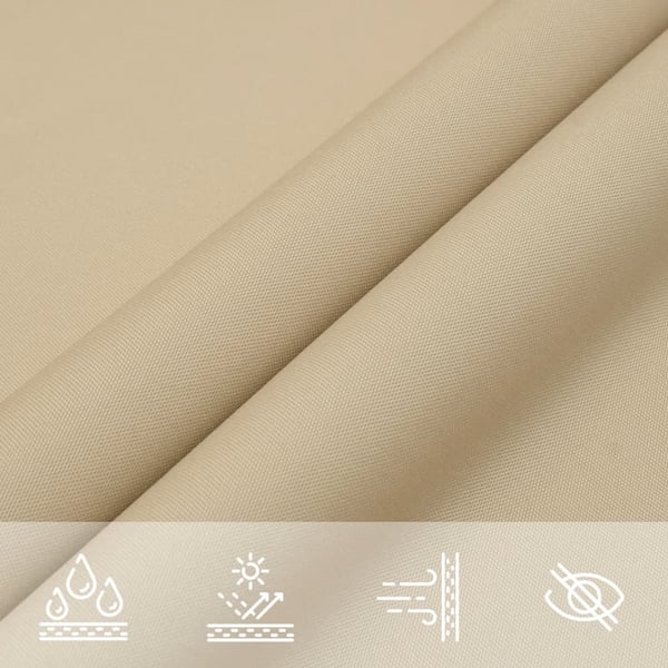 vidaXL Solseil oxfordstoff kvadratisk 4,5x4,5 m beige