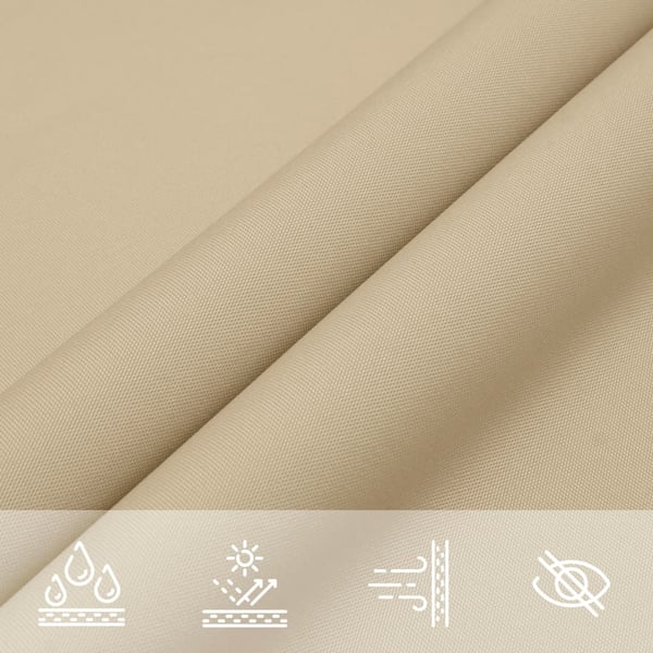 vidaXL Solseil Oxfordstoff kvadratisk 3x3 m beige