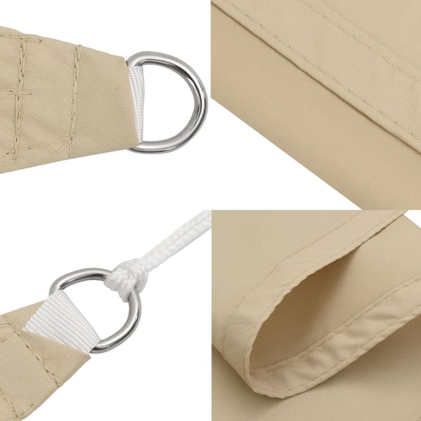 vidaXL Solseil Oxfordstoff kvadratisk 3x3 m beige
