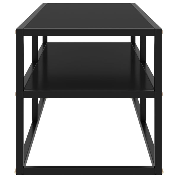 vidaXL TV-benk svart med svart glass 140x40x40 cm