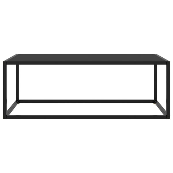 vidaXL Sohvapöytä musta mustalla lasilla 100x50x35 cm