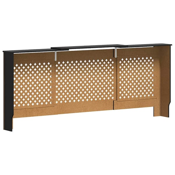 vidaXL radiatorskjuler 205 cm MDF sort