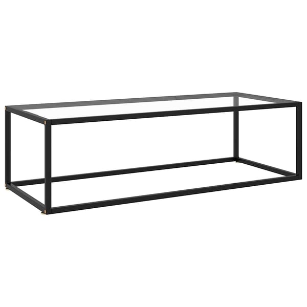 vidaXL sofabord 120x60x35 cm hærdet glas sort