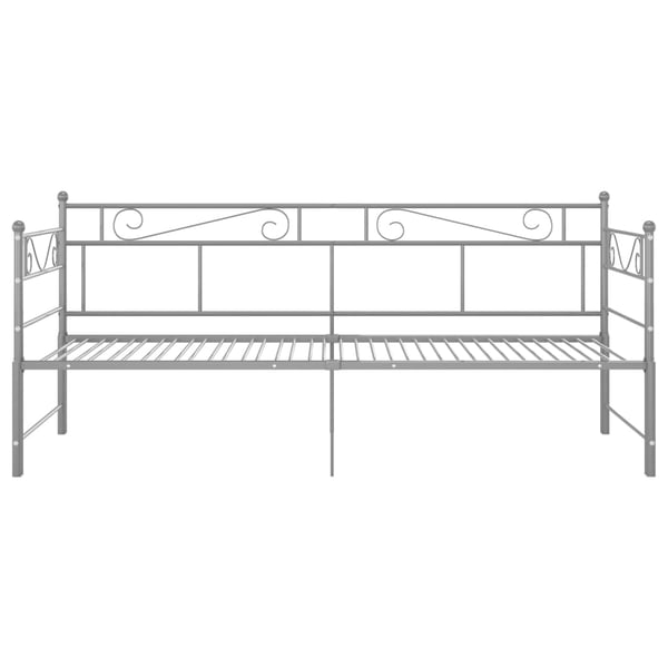 vidaXL Uttrekkbar ramme til sovesofa grå metall 90x200 cm
