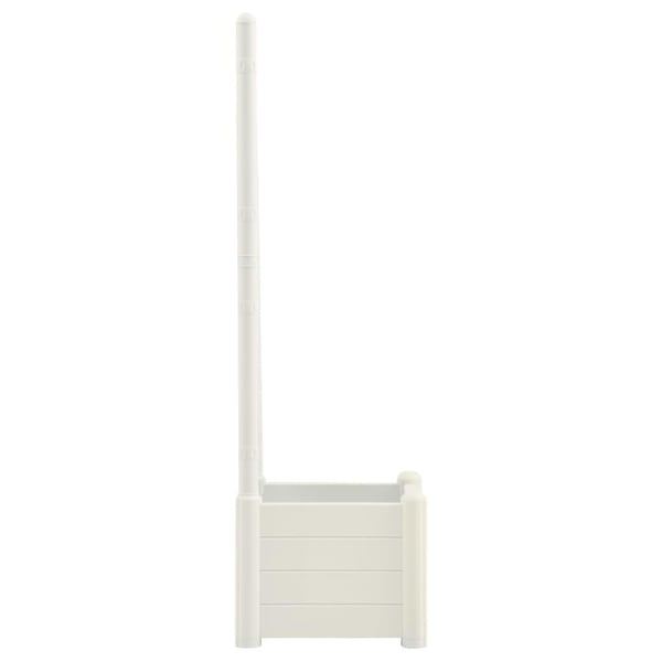 vidaXL Plantekasse med espalier 43x43x142 cm PP hvit