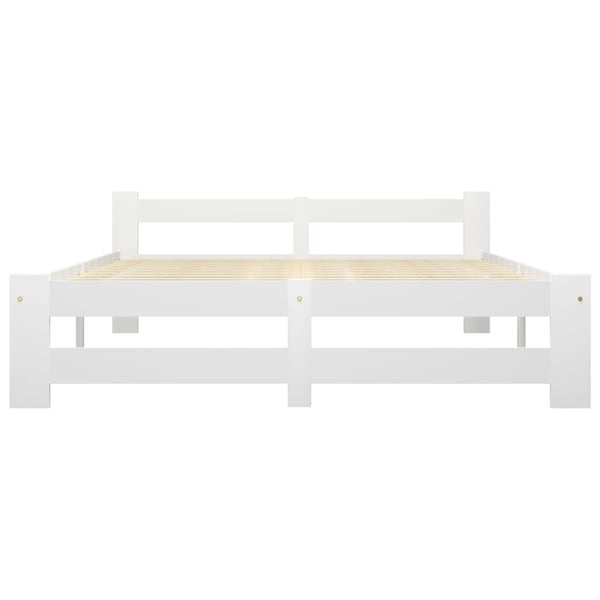 vidaXL Seng/Sengeramme hvit heltre furu 180x200 cm change1