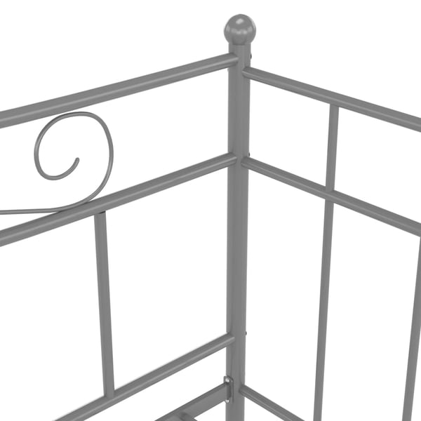 vidaXL Uttrekkbar ramme til sovesofa grå metall 90x200 cm