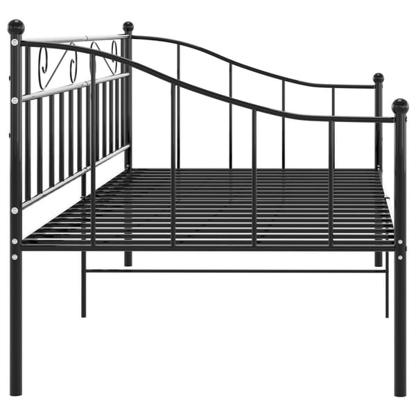 vidaXL Ramme til sovesofa svart metall 90x200 cm