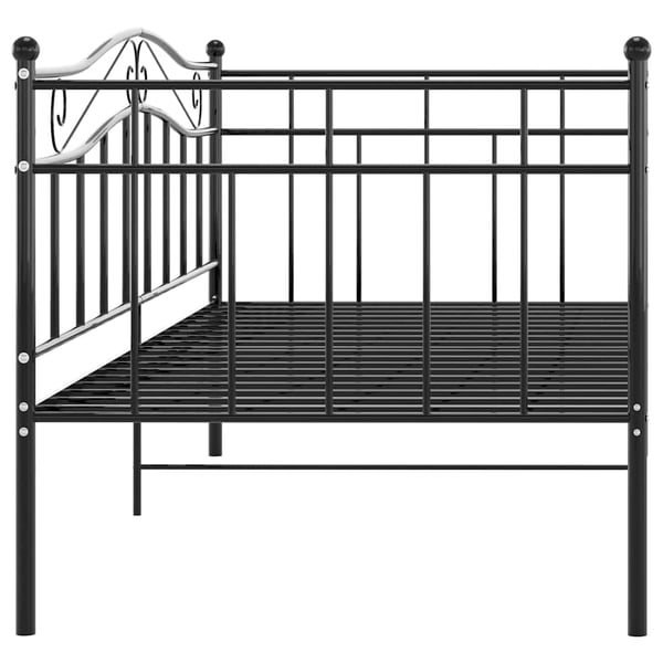 vidaXL Ramme til sovesofa svart metall 90x200 cm