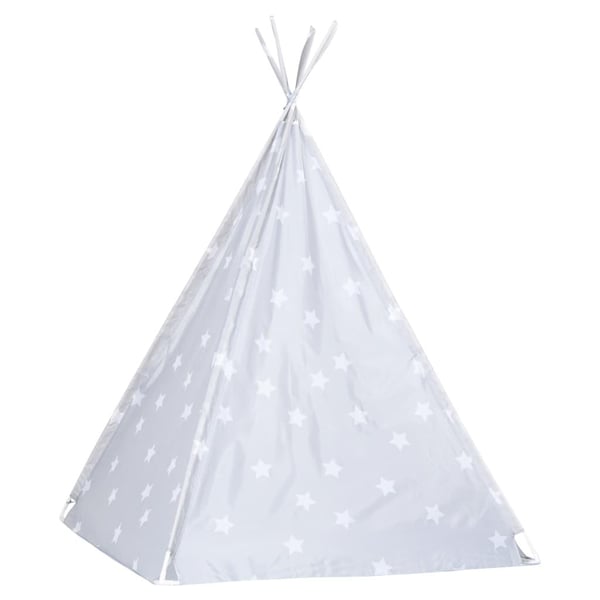 vidaXL tipi til børn 115x115x160 cm med bærepose polyester grå