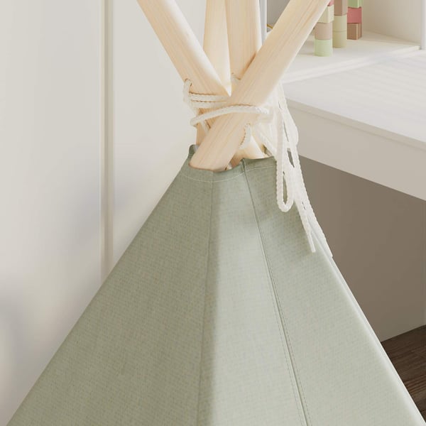 vidaXL Tipi-telt for barn med pose ferskenhud striper 120x120x150 cm