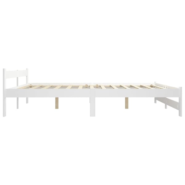 vidaXL Seng/Sengeramme hvit heltre furu 140x200 cm change1
