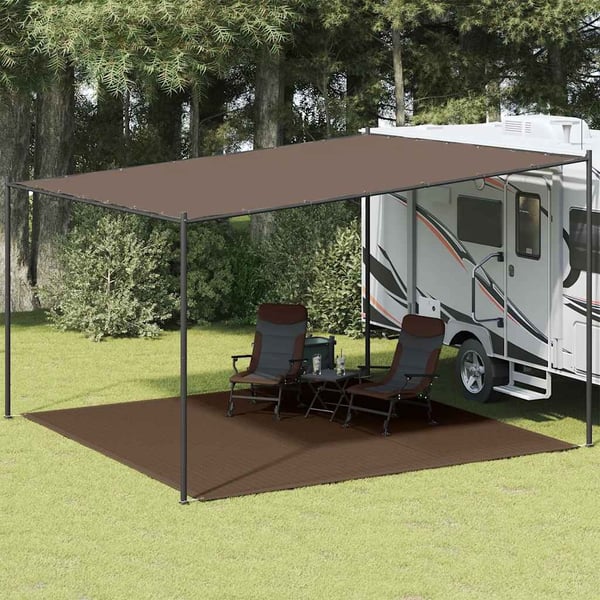 vidaXL telttæppe 400x400 cm brun