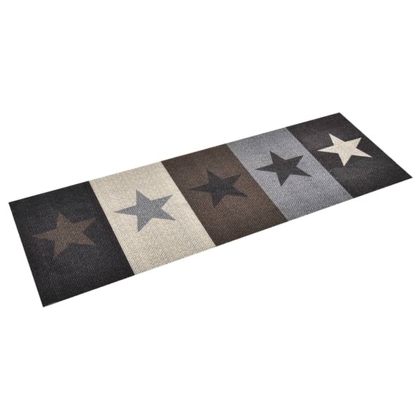 vidaXL vaskbar køkkenmåtte 60x300 cm stjernetryk