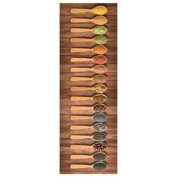 vidaXL Kjøkkenteppe vaskbart Spoons 60x300 cm