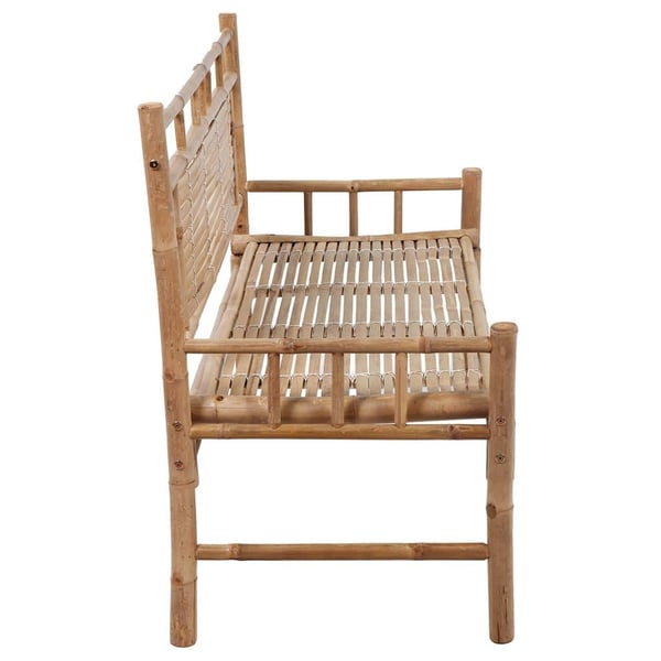 vidaXL Trädgårdsbänk med dyna 120 cm bambu