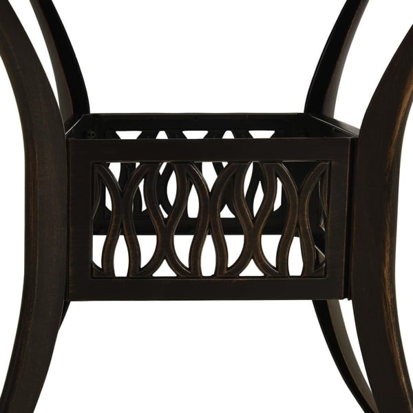 vidaXL Hagebord bronse 90x90x74 cm støpt aluminium