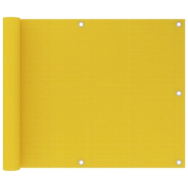 vidaXL altanafskærmning 75x600 cm HDPE gul