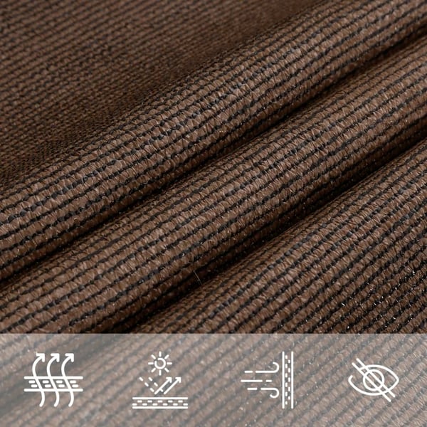 vidaXL Solseil 160 g/m² brun 2,5x4 m HDPE