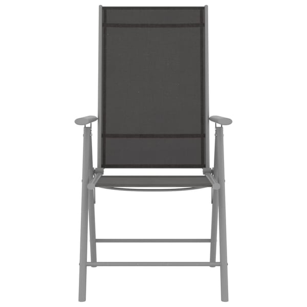vidaXL foldbare havestole 2 stk. textilene sort