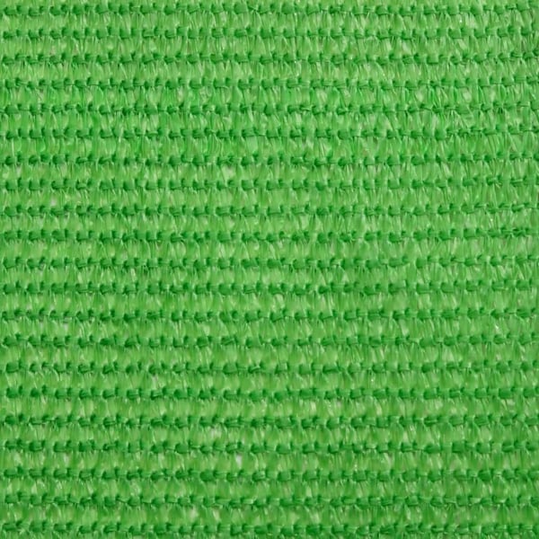 vidaXL solsejl 3x3 m 160 g/m² HDPE lysegrøn