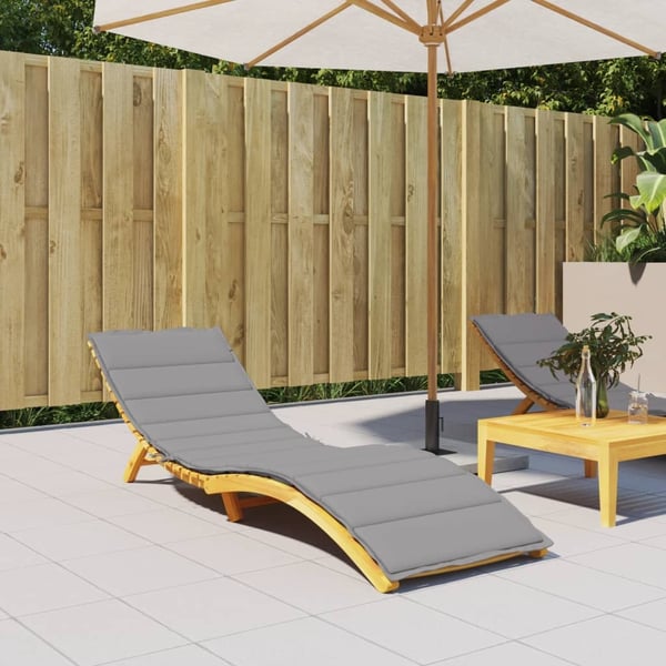 vidaXL hynde til liggestol 200x60x3 cm oxfordstof grå