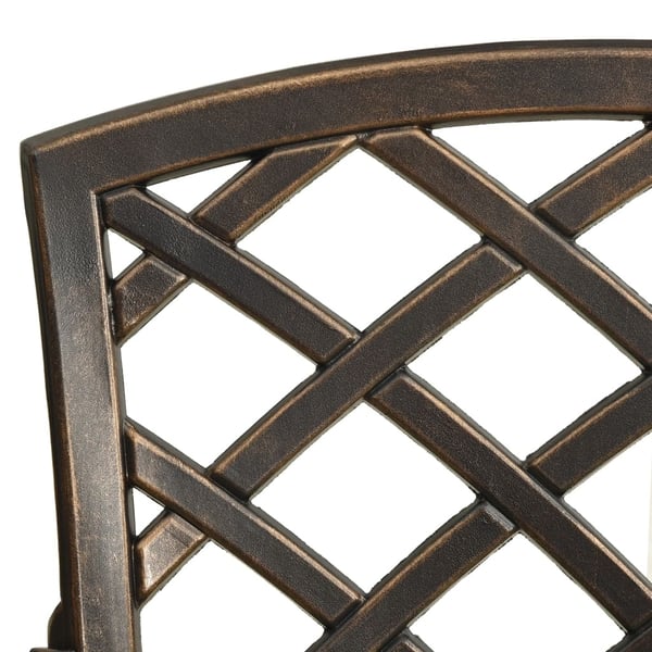 vidaXL Hagestoler 4 stk støpt aluminium bronse