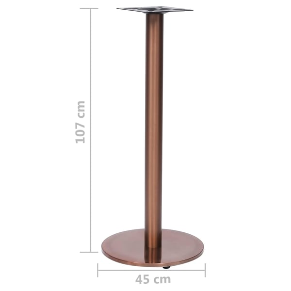 vidaXL bordben til bistrobord Ø45x107 cm rustfrit stål guldfarvet