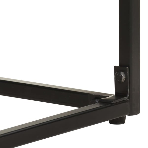 vidaXL Konsollbord svart 110x35x76 cm heltre akasie og mango