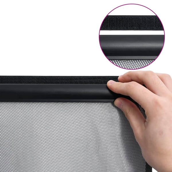 vidaXL Hyönteisverkko oveen 5-osaa musta 120x240 cm