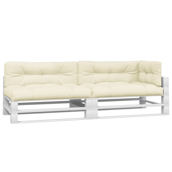 vidaXL pallehynder 5 stk. stof cremefarvet