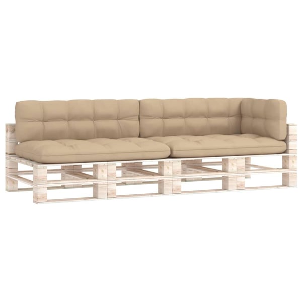 vidaXL Palldynor 5 st beige tyg