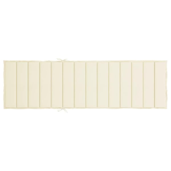 vidaXL hynde til liggestol 200x60x3 cm oxfordstof cremefarvet