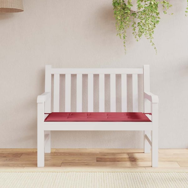 vidaXL hynde til havebænk 120x50x4 cm oxfordstof vinrød