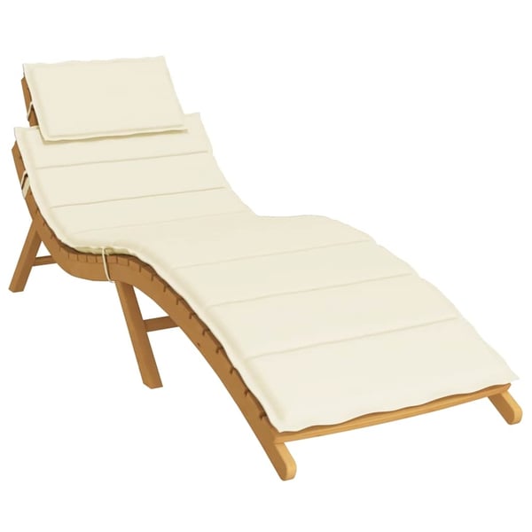 vidaXL hynde til liggestol 186x58x3 cm oxfordstof cremefarvet