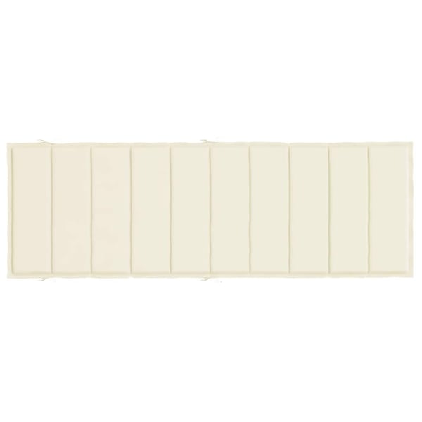 vidaXL hynde til liggestol 186x58x3 cm oxfordstof cremefarvet