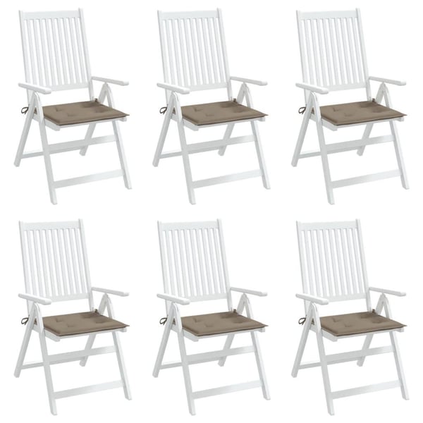 vidaXL hynder til havestol 6 stk. 50x50x3 cm oxfordstof gråbrun
