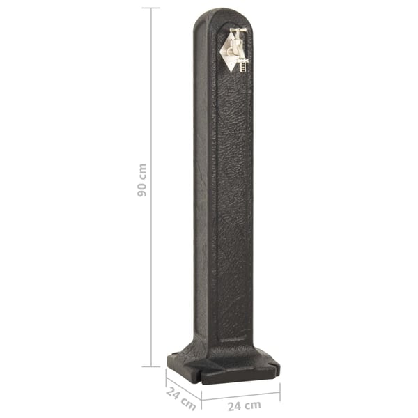vidaXL Vattenpost antracit stenimitation