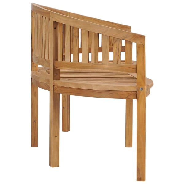 vidaXL bananbænk 180 cm massivt teaktræ