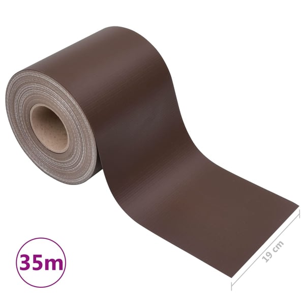 vidaXL Hageskjerm PVC 35x0,19 m brun