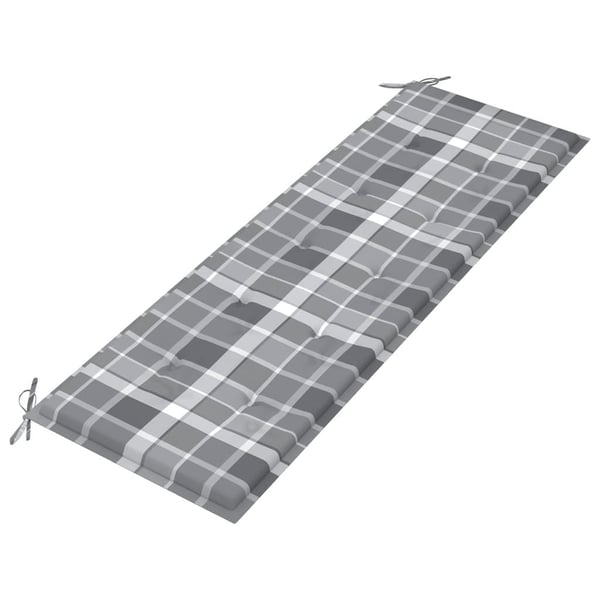 vidaXL Trädgårdsbänk 3-sits med dyna 150 cm massivt eukalyptusträ