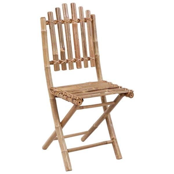 vidaXL foldbare havestole 2 stk. med hynder bambus
