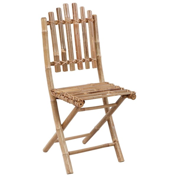 vidaXL foldbare havestole 2 stk. med hynder bambus