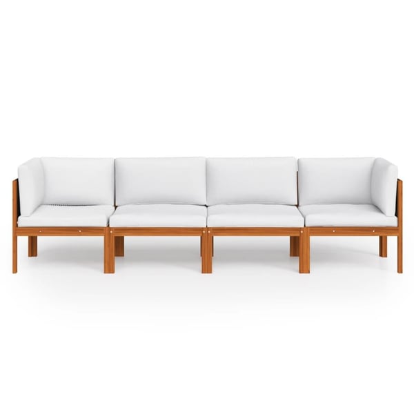 vidaXL 4-personers havesofa med hynde massivt akacietræ