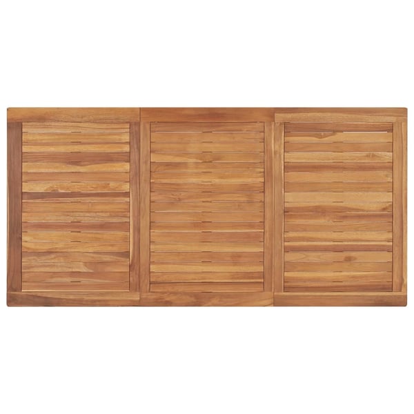 vidaXL 7-delt havespisesæt 160x80 cm massivt teaktræ