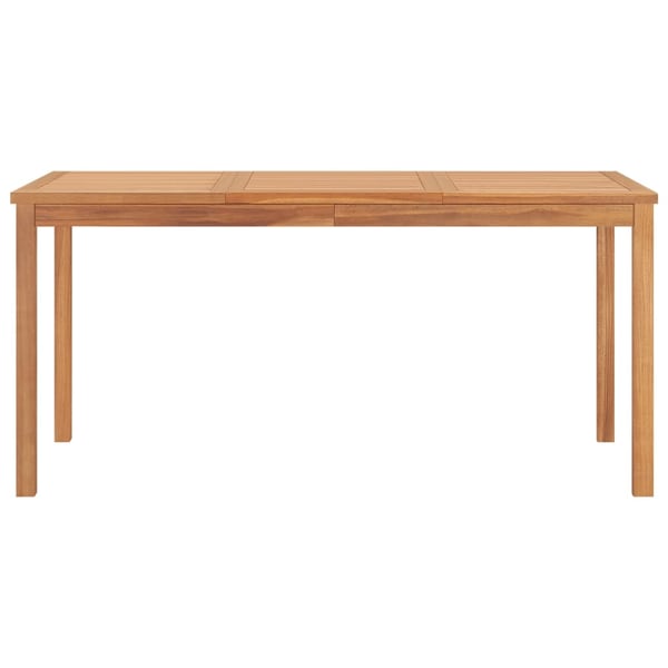vidaXL 7-delt havespisesæt 160x80 cm massivt teaktræ
