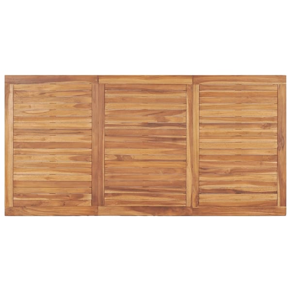 vidaXL 7-delers hagespisesett 180x90 cm heltre teak