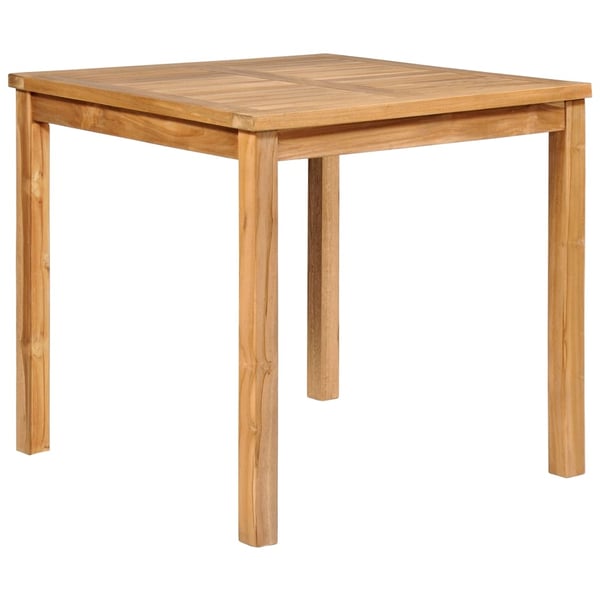 vidaXL havespisesæt 3 dele 80x80 cm massivt teaktræ